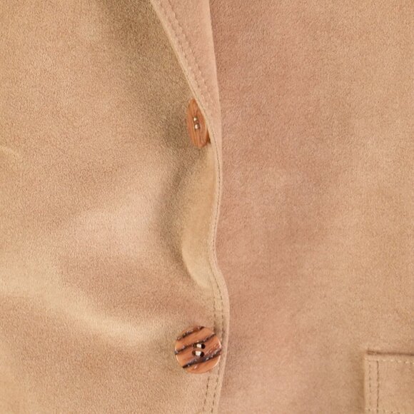 Samuesohn Blazer Mens 44R Brown Faux Suede Two Button Vented Western - Picture 4 of 16